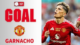 GOAL  Garnacho  Manchester City 01 Manchester United  FA Community Shield 2024 [upl. by Dace]