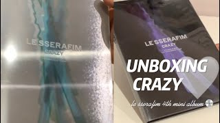 unboxing le sserafim CRAZY albums ver 1amp3  🤍💿✨🪻 [upl. by Haya]