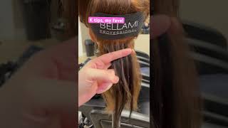 Bellami Hair Extension Installs shorts [upl. by Nylhtak751]