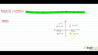 The points whose abscissa and ordinate have different signs will lie in [upl. by Atteynad163]