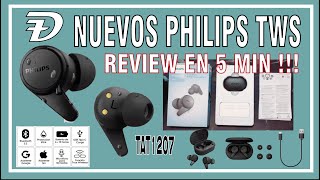 NUEVOS PHILIPS TAT 1207 Audífonos TWS 1000 SERIES  ESPAÑOL en 5 minutos [upl. by Aremmat]