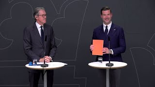 Pressträff med migrationsminister Johan Forssell och utredaren Dag Stegeland [upl. by Siegfried]