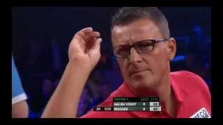 2014 European Darts Championship  Robert Wagner 9 Darter Attempt [upl. by Earb495]