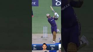 Jason Roy hits a big six vs MINY  KnightsTV  LAKR 2024 [upl. by Siradal]