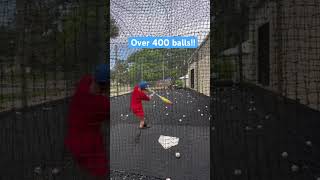 I hit more than 400 baseballs during my batting practice How many have you hit baseball batflip [upl. by Kit]