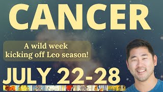 Cancer  RARE SPREAD I DID NOT SEE COMING🎺 🌠July 2228 Tarot Horoscope ♋️ [upl. by Riffle]