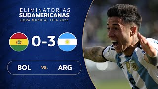 BOLIVIA vs ARGENTINA 03  RESUMEN  ELIMINATORIAS SUDAMERICANAS  FECHA 2 [upl. by Abie]