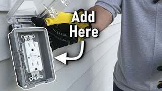 Wiring a New Exterior Outlet [upl. by Atarman]