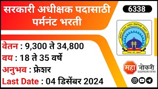 Government Permanent Job Vacancy  MANIT Recruitment 2024  Superintendent Jobs [upl. by Henri]