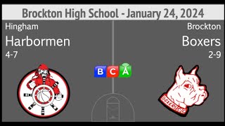 Brockton High School Boys Basketball vs Hingham 12424 [upl. by Ellerret]