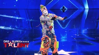 Bunter Clown quietscht Dieter die Meinung  Das Supertalent 2018  Sendung vom 06102018 [upl. by Letrice]