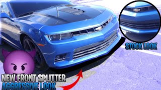 THIS NEW FRONT SPLITTER ON MY 5TH GEN CAMARO 2SS IS AMAZING MUST WATCH [upl. by Leeban]