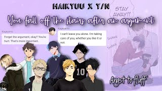 You Fall off The Stairs After An Argument Haikyuu x Yn [upl. by Lotson]