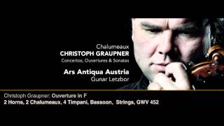 Christoph Graupner  Ouverture in F for 2 Horns 2 Chalumeaux 4 Timpani and Strings GWV 452 [upl. by Tiler519]