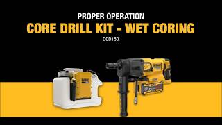 Dewalt POWERSHIFT Wet Coring Operation DCD150Z2 [upl. by Ycaj]