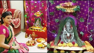 Ganesh Chaturthi Celebration 2024 at Home  ganeshchaturthi shampachakrabarty9280 [upl. by Ecydnak]