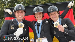 Germany stands tall as a team dressage TITAN with eighth gold in last nine Games  Paris Olympics [upl. by Dric]