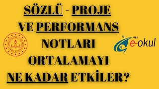 Sözlü Performans Proje Notu Ortalamayı Nasıl Etkiler [upl. by Nner300]