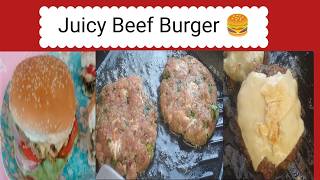 Beef Burger Recipe By Grand Feast 🤤 [upl. by Ilarin]