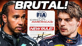 FIA Introduces NEW RULE to STOP CHEATING Before the USGP [upl. by Marsden]