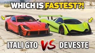 GTA 5 ONLINE  DEVESTE VS ITALI GTO WHICH IS FASTEST [upl. by Euell]