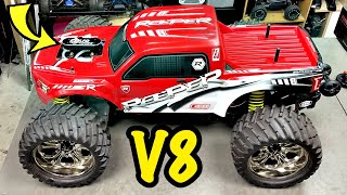 V8 ENGINE RC CAR BUILD PART 4  4WD MONSTER TRUCK WITH 3 SPEED TRANSMISSION [upl. by Oicnanev43]