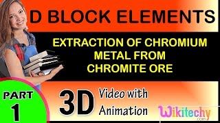 Extraction of chromium metal from chromite ore D Block Element class 12 chemistry subject cbse [upl. by Oirogerg]