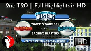 Cricket All Star in America  2nd T20  Sachins Blasters Vs Warnes Warriors  Full Highlights HD [upl. by Howlond283]