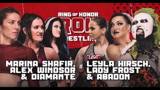 Alex Windsor Diamante Marina Shafir vs Abadon Lady Frost Leyla Hirsch ROH HonorClub Jun 13 2024 [upl. by Htezzil]