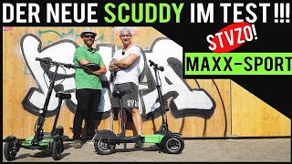 Elektro Dreirad im TEST Scuddy Maxx Sport mit Straßenzulassung Escooter Eroller Review DEU [upl. by Aimerej]