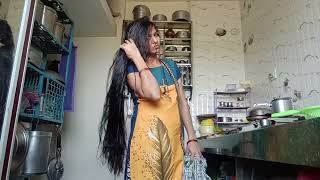 long hair towel drying new video [upl. by Swamy]