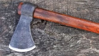 Staining Tomahawk Handle Using Aqua Fortis [upl. by Je361]