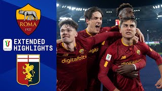 Roma vs Genoa Extended Highlights  Coppa Italia Frecciarossa  CBS Sports Golazo [upl. by Nyllaf878]