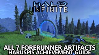 Halo Infinite  All 7 Forerunner Artifacts Location Guide  Haruspis Achievement [upl. by Yragerg]