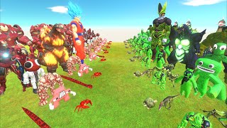 ANIME WAR  GOKU TEAM vs CELL PERFECT TEAM  Animal Revolt Battle Simulator [upl. by Ttsepmet]