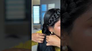 🪔Diwali Hairstyle6🪔🎀Heart braid🎀 hairstyle hairtutorial heartbraid braidstyles diwali [upl. by Eitsim]