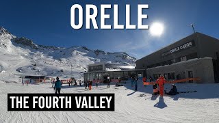 Skiing Orelle the fourth valley in Les 3 Vallées 4K UHD [upl. by Atyekram]