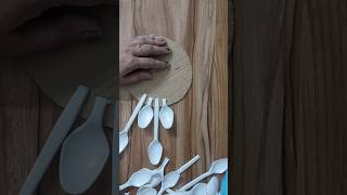 Plastic spoon wall decor idea 💡 [upl. by Etnahsal]