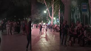 Georgian Dance Practicing in front of Tavisuplebis Moedani Subway Station saqartvelo tbilisi [upl. by Chavez]