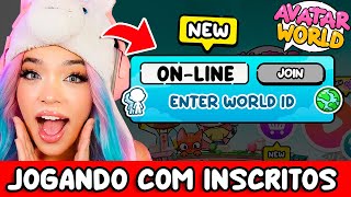 JOGANDO ONLINE COM INSCRITOS NO PAZU AVATAR WORLD  CÓDIGO JOGAR JUNTO JESSY WORLD AO VIVO [upl. by Garwood]