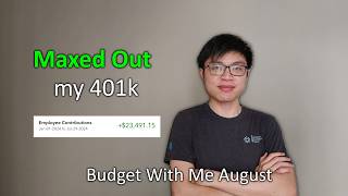 A Strange Budget With AfterTax 401k  August Budget With Me  Retire Early [upl. by Anneg]