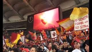 Roma Real Madrid 19022008  Formazione Inno Roma e quoturlo the Championsquot  Curva Sud [upl. by Harmony]