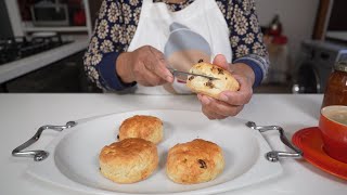 Making quick and easy scones in the air fryer  our first real air fryer recipe [upl. by Hahcim]