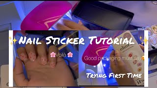 Nail Sticker Tutorial  Ohora nail review  Detailed Nail Sticker Video [upl. by Ljoka844]