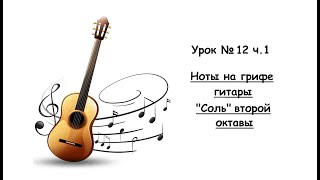 Ноты на грифе гитары quotСольquot второй октавы часть 1 [upl. by Neema327]