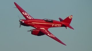 DH88 Comet quotGrosvenor Housequot at Old Warden 7th September 2014 [upl. by Noxid]