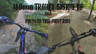 160mm Travel on the Polygon Siskiu T8 amp Polygon Trid first ride  Highland polygonbike noob mtb [upl. by Asyle]