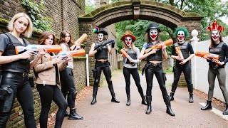 TheBattleWarriors  Warrior SEAL X Nerf guns Fight Joker Mask Invaders of the Secret Area Nerf war [upl. by Naga]