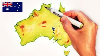 ASMR 1 Hour Drawing Map of Australia  Binaural Soft Spoken [upl. by Eeruhs]