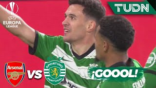 ¡Increíble Goncalves hace el gol de su vida  Arsenal 00 Lisboa  UEFA Europa League 2223 TUDN [upl. by Tudor322]